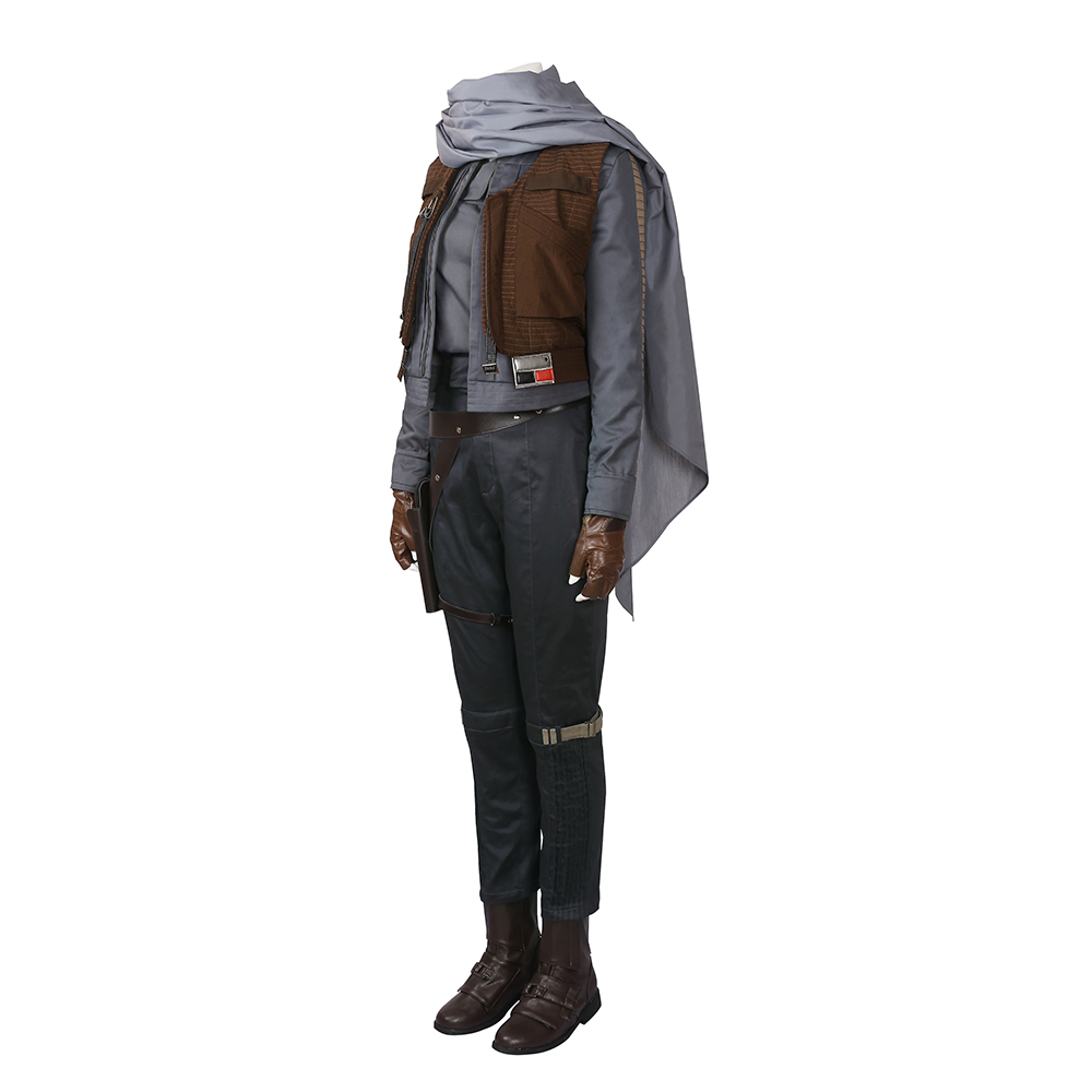 Movie Rogue One A Star Wars Story Jyn Erso Gray Halloween Cosplay Costume M20170106