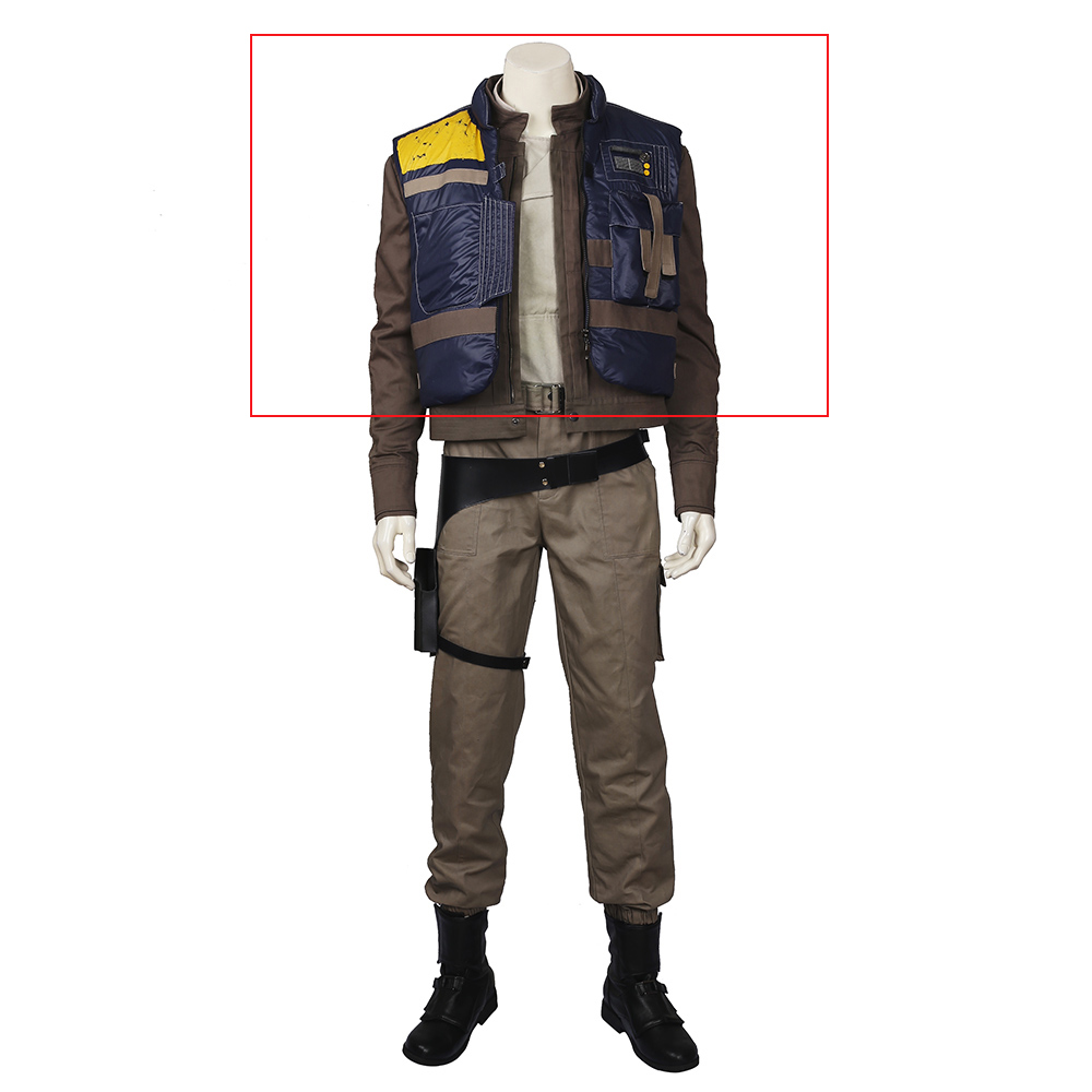  Movie Rogue One A Star Wars Story Cassian Andor Halloween Cosplay Costume Navy Blue Vest  M20170105