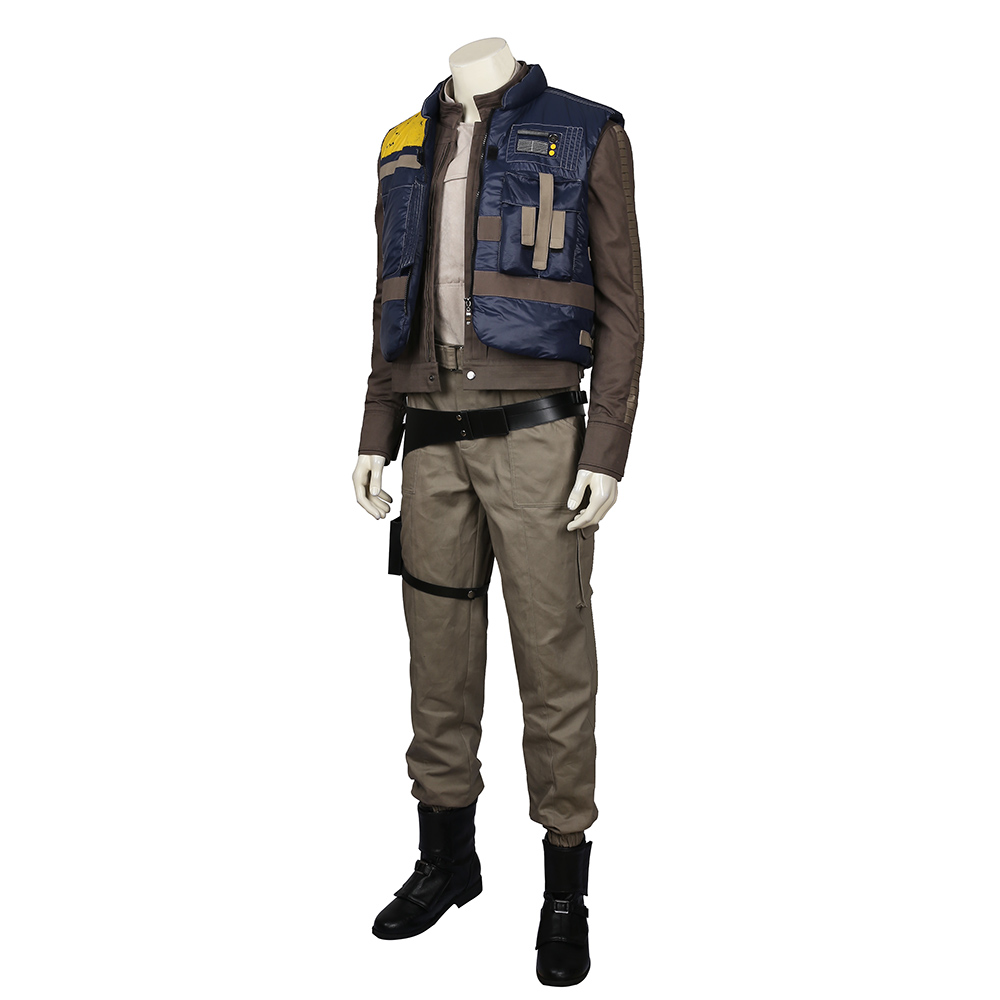  Movie Rogue One A Star Wars Story Cassian Andor Halloween Cosplay Costume Navy Blue Vest  M20170105