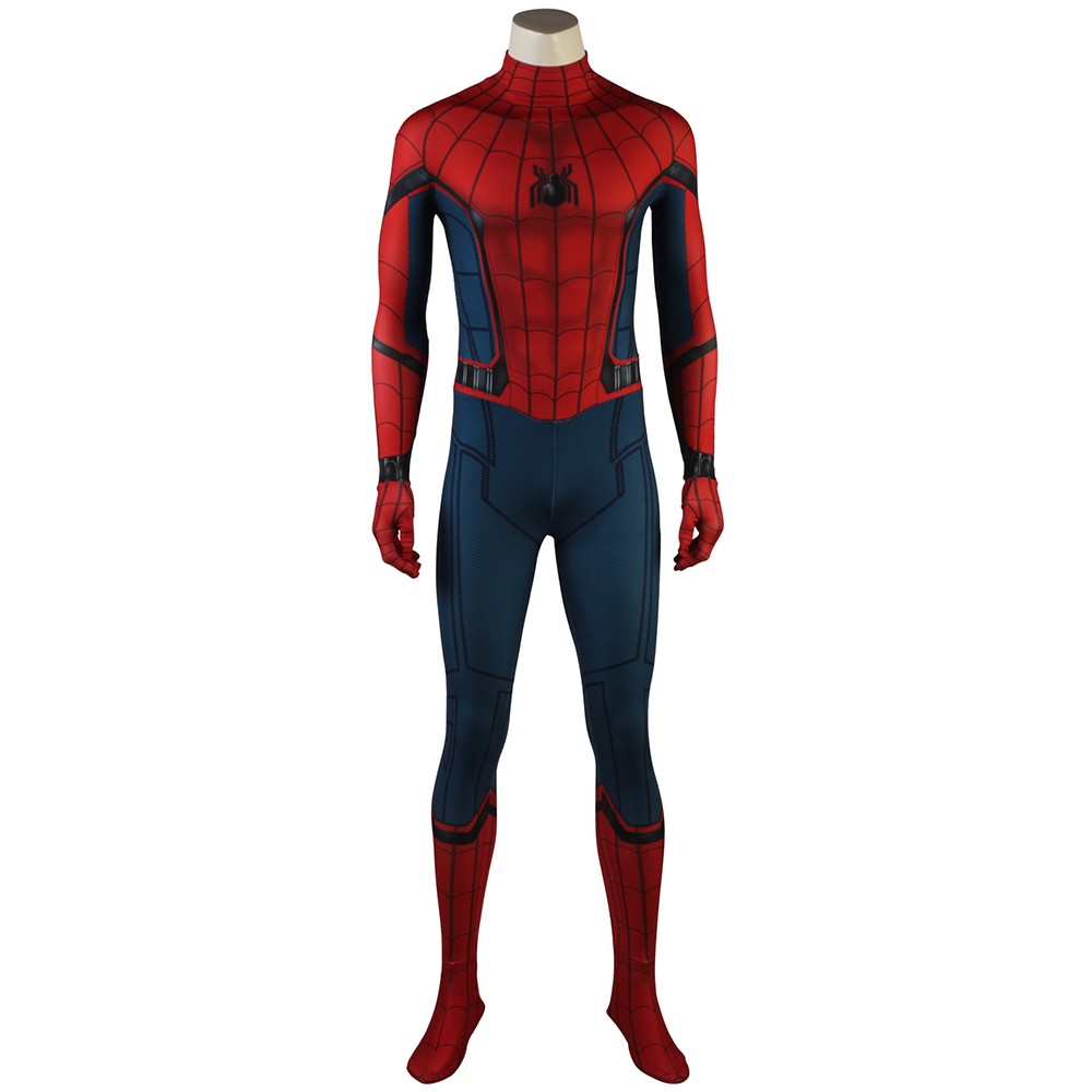 Marvel Movie Civil War Spiderman Costume 3D Shade Spandex Fullbody Halloween Cosplay Spider-man Superhero Costume For Adult/Kids