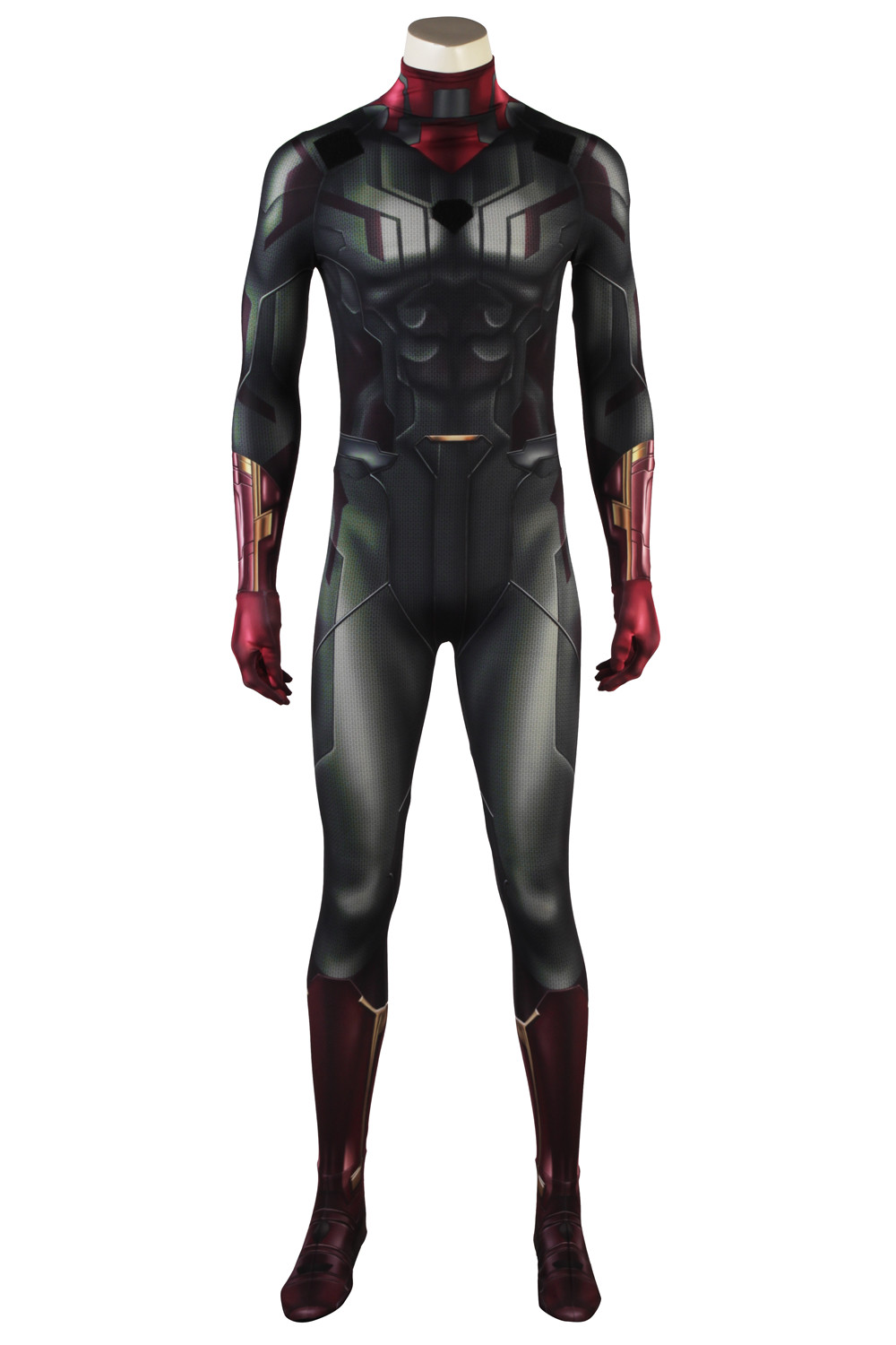 Marvel Movie Avengers 3 Infinity War Vision Cosplay Costume Halloween Jumpsuit Leotard Full