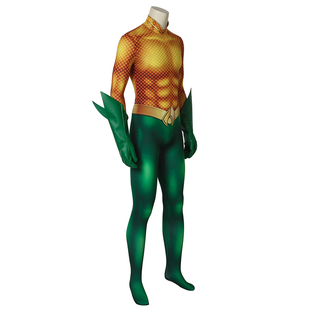 DC Movie Aquaman Arthur Curry and The Lost Kingdom Cosplay Costume Jumpsuit Halloween Outfits Trident  J4241
