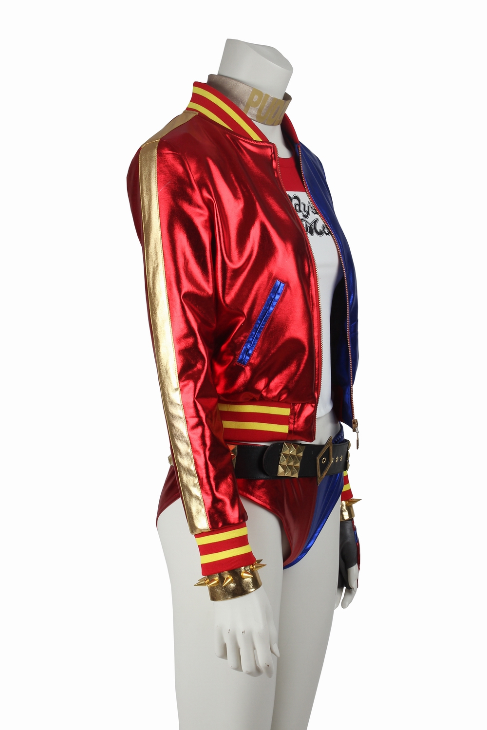 Suicide Squad Harley Cosplay Costume Quinn Monster T Shirt Coat Jacket Halloween Outfit Custom Made Movie 3391