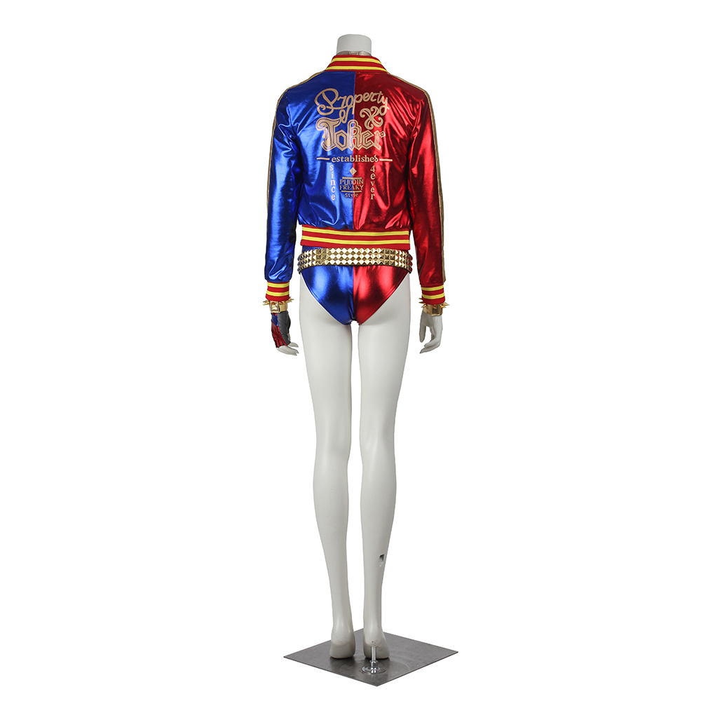 Suicide Squad Harley Cosplay Costume Quinn Monster T Shirt Coat Jacket Halloween Outfit Custom Made Movie 3391