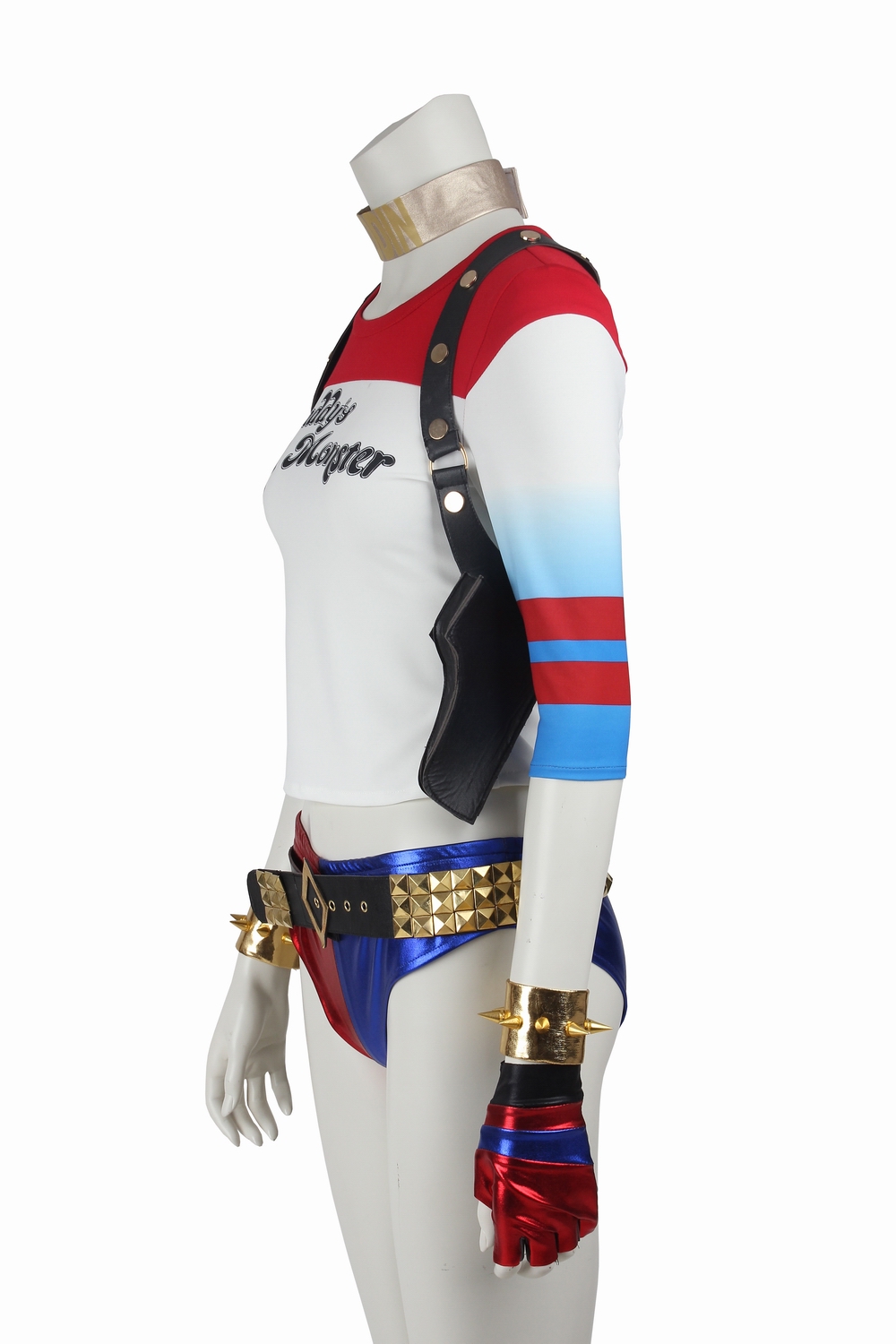 Suicide Squad Harley Cosplay Costume Quinn Monster T Shirt Coat Jacket Halloween Outfit Custom Made Movie 3391