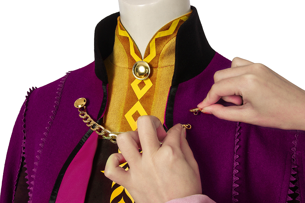Frozen 2 Anna Costume Cosplay Anna Princess Dress Snow Queen Uniform Suit Outfit Movie 4540