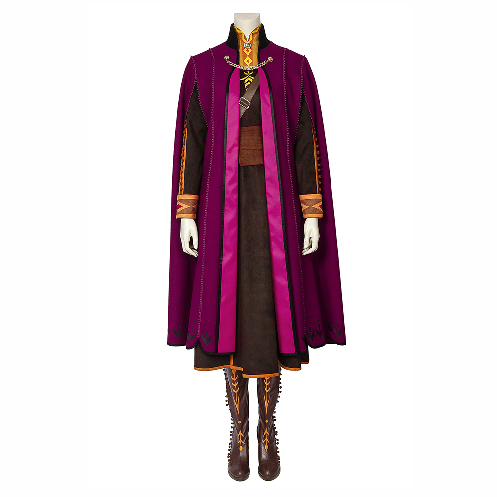 Frozen 2 Anna Costume Cosplay Anna Princess Dress Snow Queen Uniform Suit Outfit Movie 4540