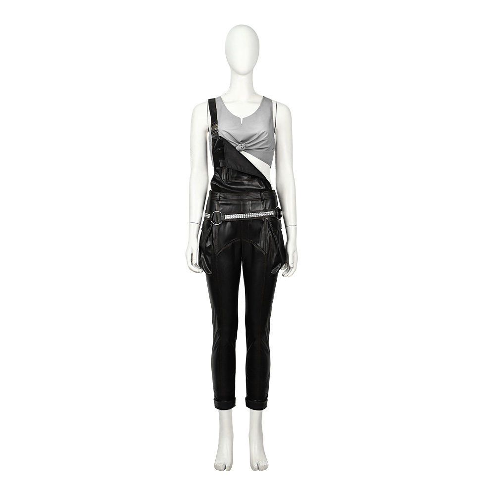 Game Cyberpunk 2077 Judy Alvarez Cosplay Costume  Disguise Tops Leather Overalls Pants Boots
