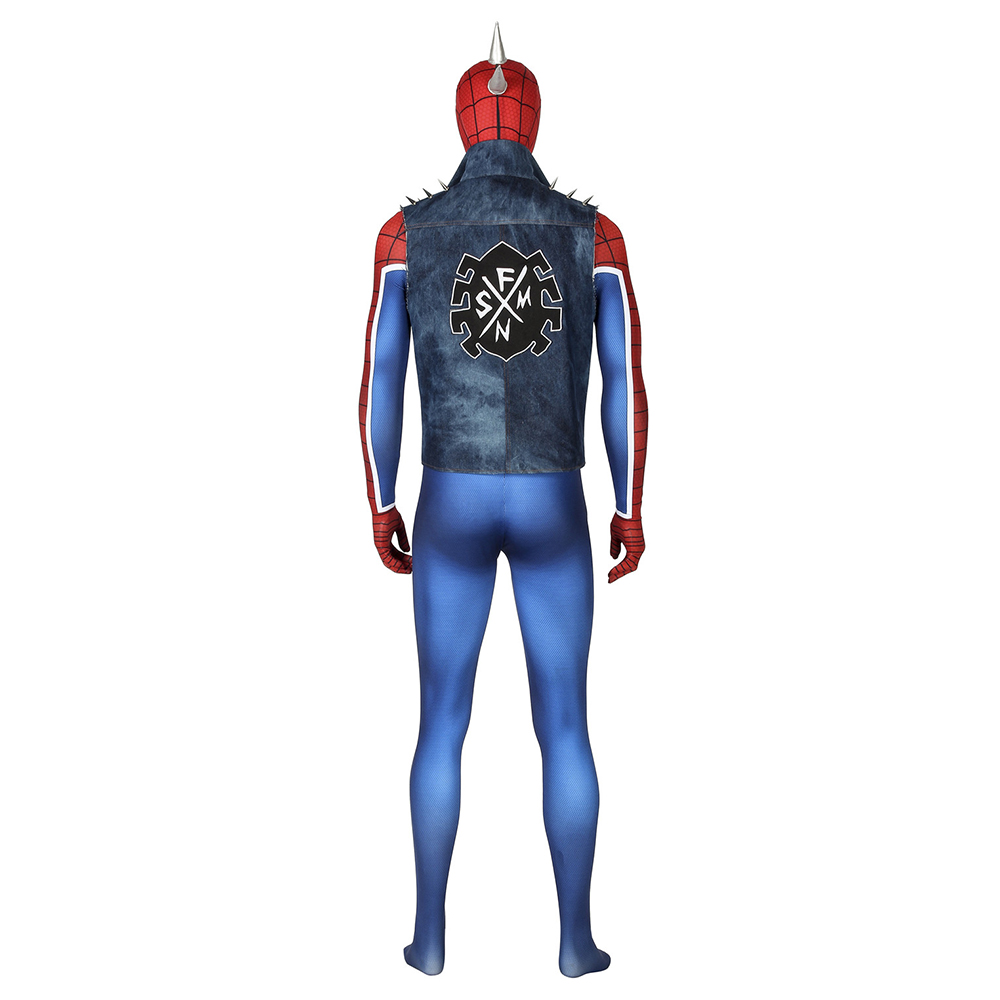 Movie Spider-Man PS4 Punk Rock Cosplay Costume Halloween Costume Sets J4216