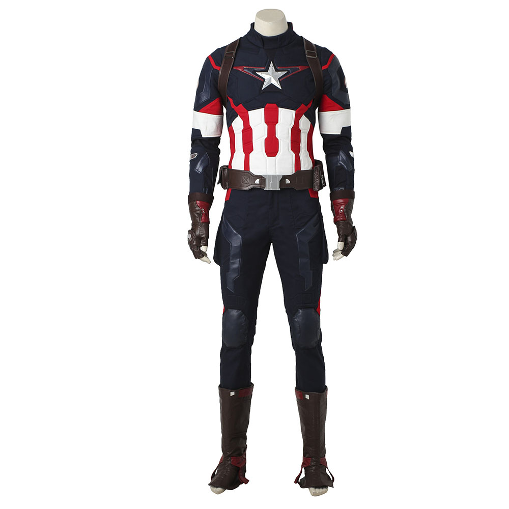 Marvel Movie Avengers 2 Age of Ultron Captain America Steve Rogersrs Cosplay Costume Halloween Costume Sets 3678