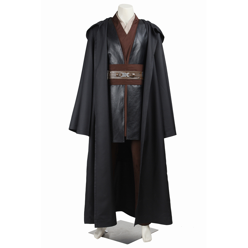 Movie Star Wars Anakin Skywalker Darth Vader Jedi Knight Cosplay Costume Full Set Version B Brown Cape for Halloween Carnival