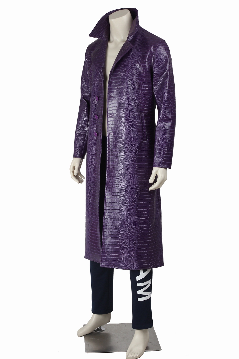 Suicide Squad Batman Cosplay The Joker Jared Leto Costume Purple Trench Coat