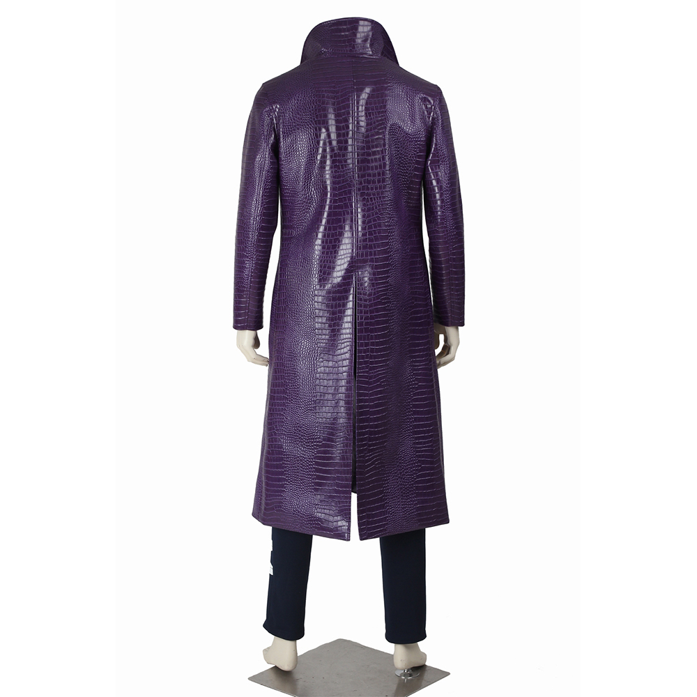 Suicide Squad Batman Cosplay The Joker Jared Leto Costume Purple Trench Coat