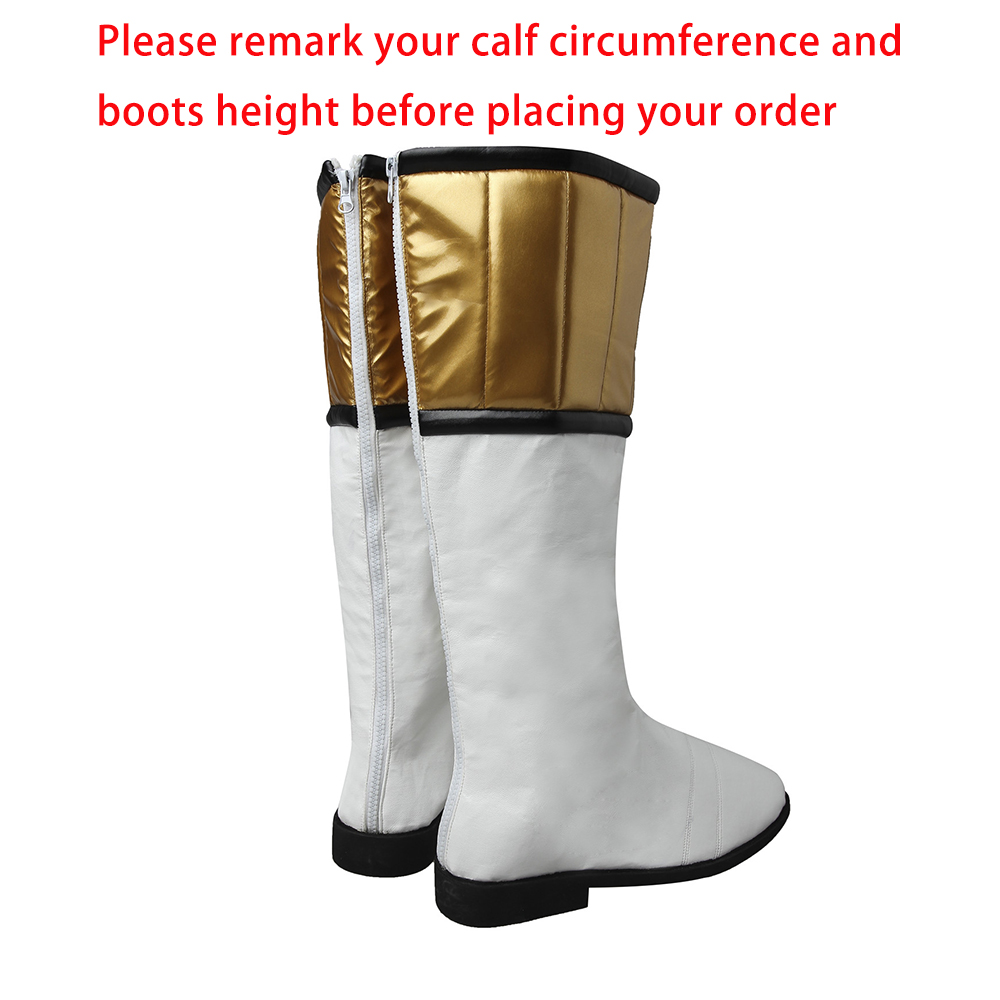 Power Rangers Kyoryu Sentai White Ranger Cosplay Costume Boots