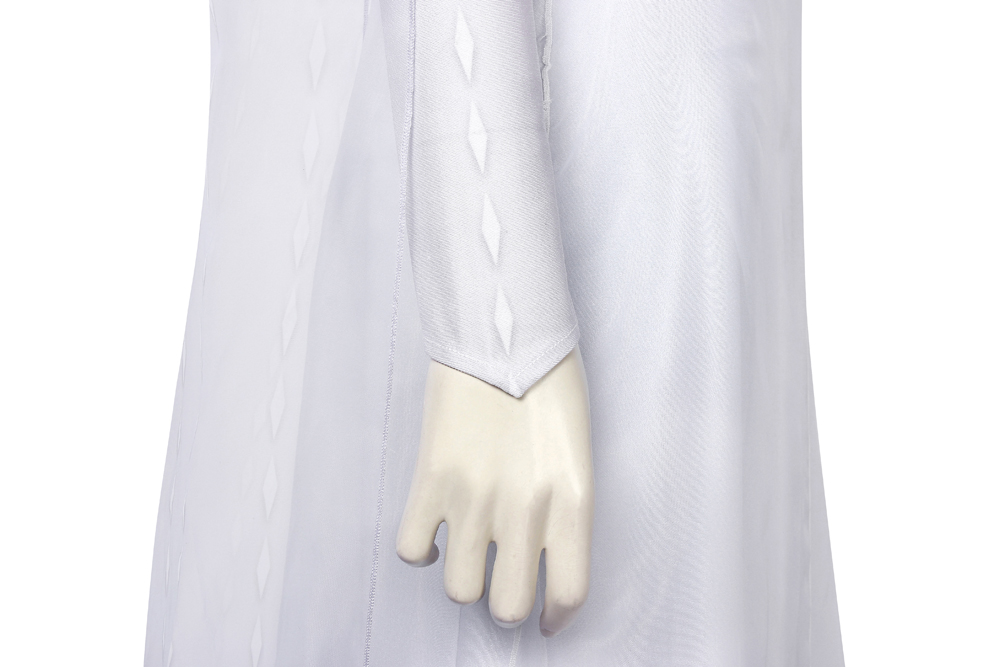 Movie Frozen 2 Princess Elsa Queen Ice Blue Cosplay Costume Dress Gown4559