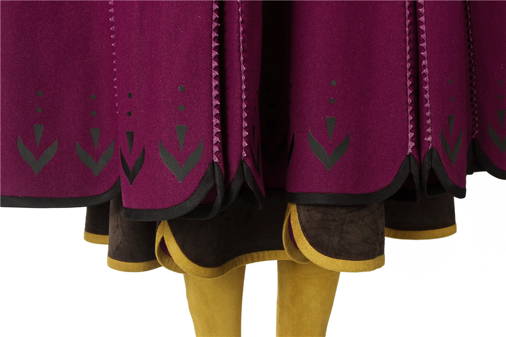 Movie Frozen 2 Anna Costume Cosplay Anna Princess Dress Snow Queen Uniform Suit Outfit 4388