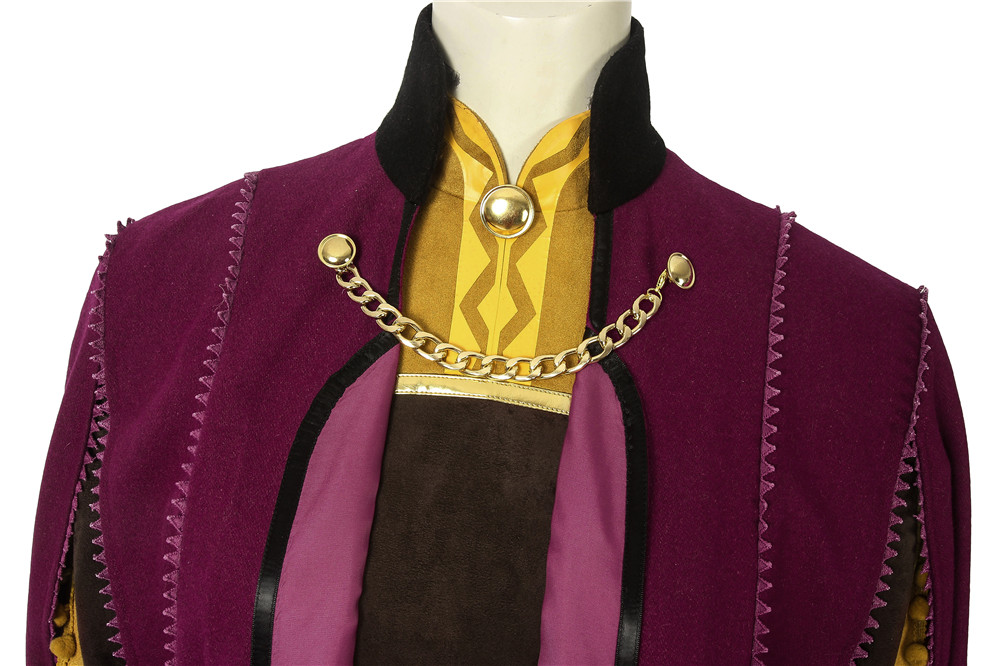 Movie Frozen 2 Anna Costume Cosplay Anna Princess Dress Snow Queen Uniform Suit Outfit 4388