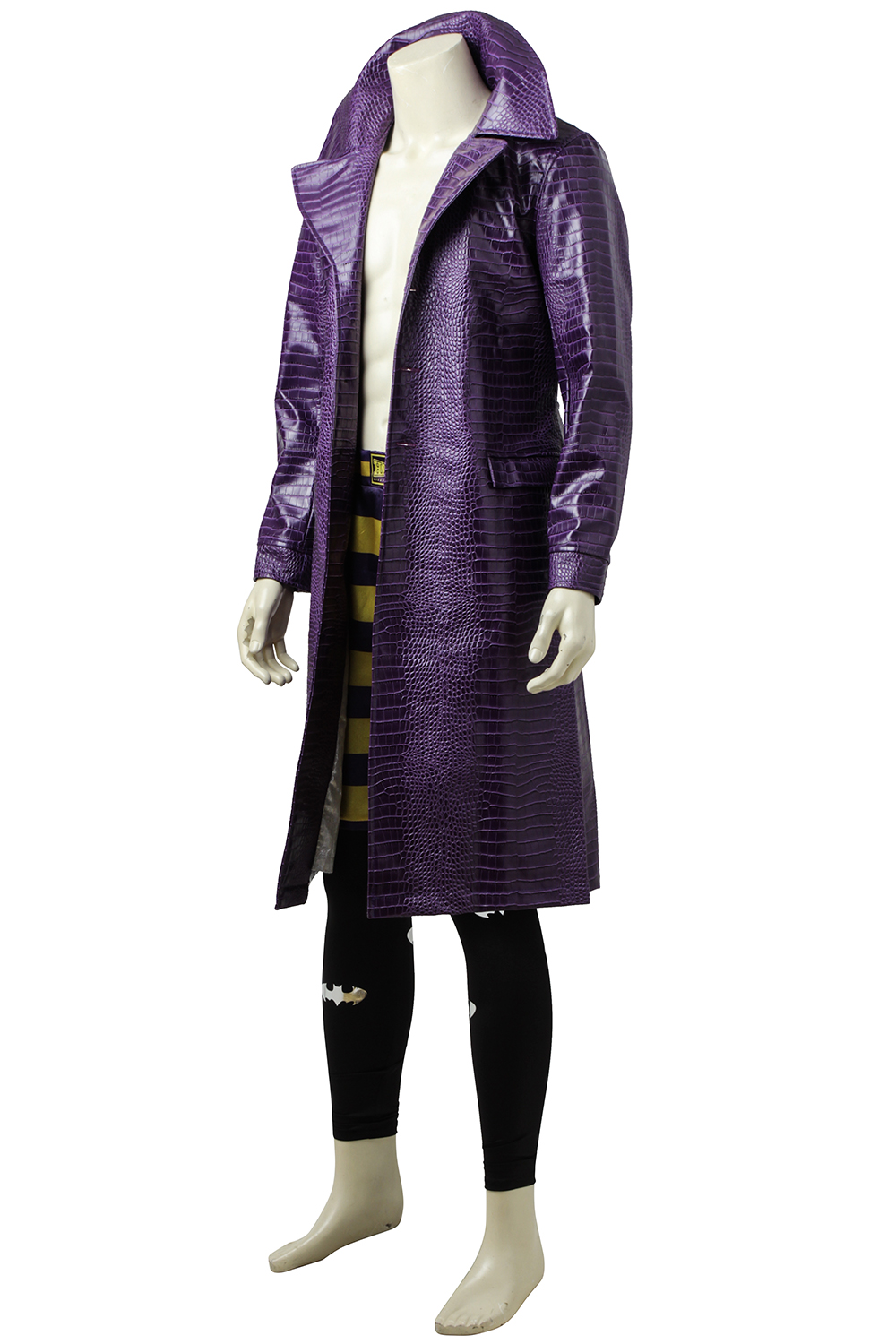 DC Movie Batman Suicide Squad Task Force X Joker Coat Cosplay Costume  Trench Halloween 3460-1