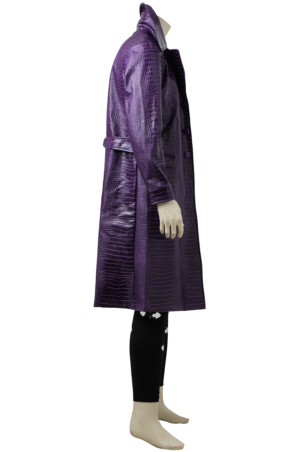 DC Movie Batman Suicide Squad Task Force X Joker Coat Cosplay Costume  Trench Halloween 3460-1