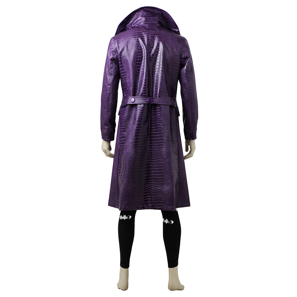 DC Movie Batman Suicide Squad Task Force X Joker Coat Cosplay Costume  Trench Halloween 3460-1