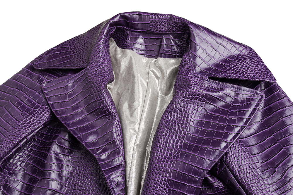 DC Movie Batman Suicide Squad Task Force X Joker Coat Cosplay Costume  Trench Halloween 3460-1