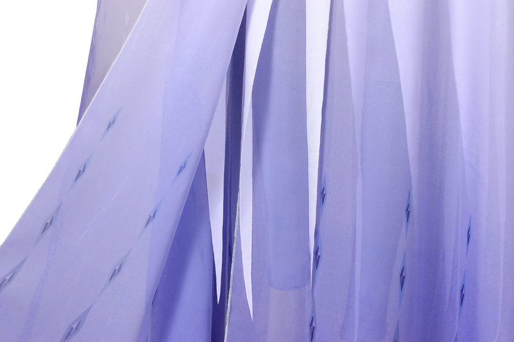 Movie Frozen 2 Princess Elsa Queen Ice Blue Cosplay Costume Dress Gown4559