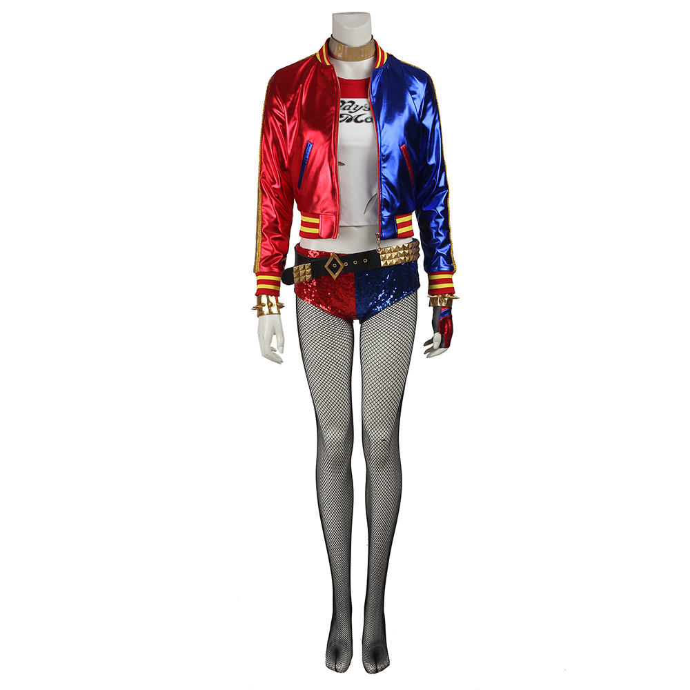 Charades Women's DC Suicide Squad Harley Quinn Costume  Cosplay for Adults Movie 3391-1
