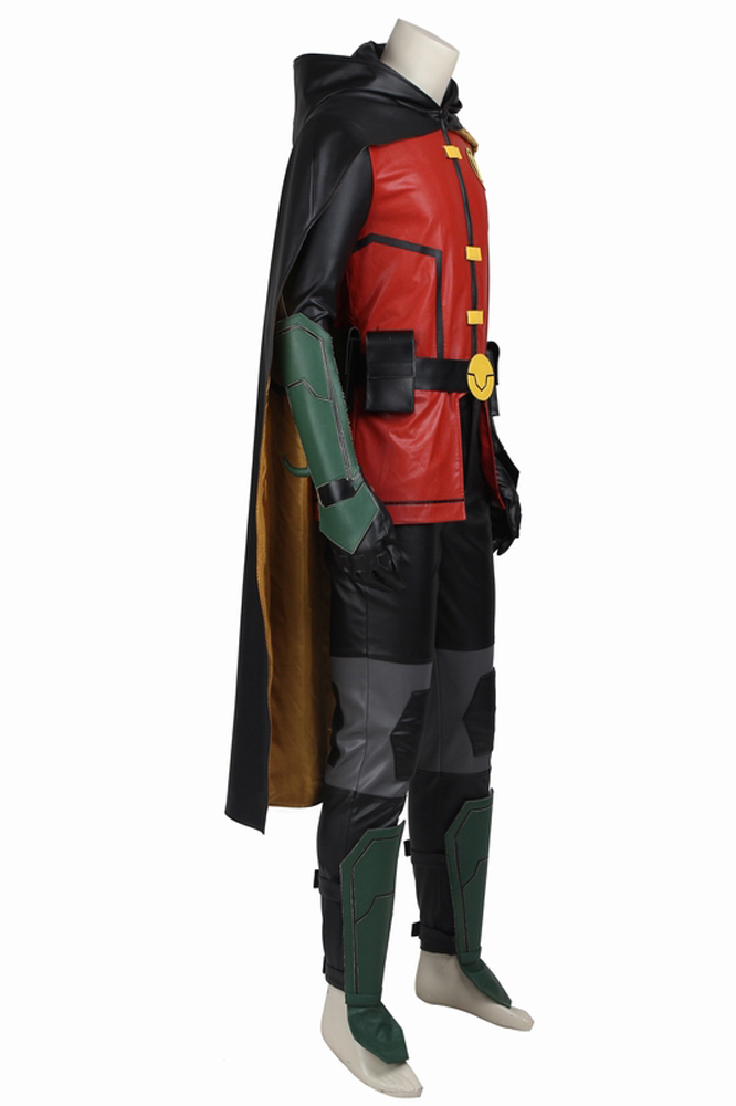 Batman Justice League vs. Teen Titans Robin High Justice Robin Cosplay Costume Outfit Hallowmas Cloak DC Movie 3505