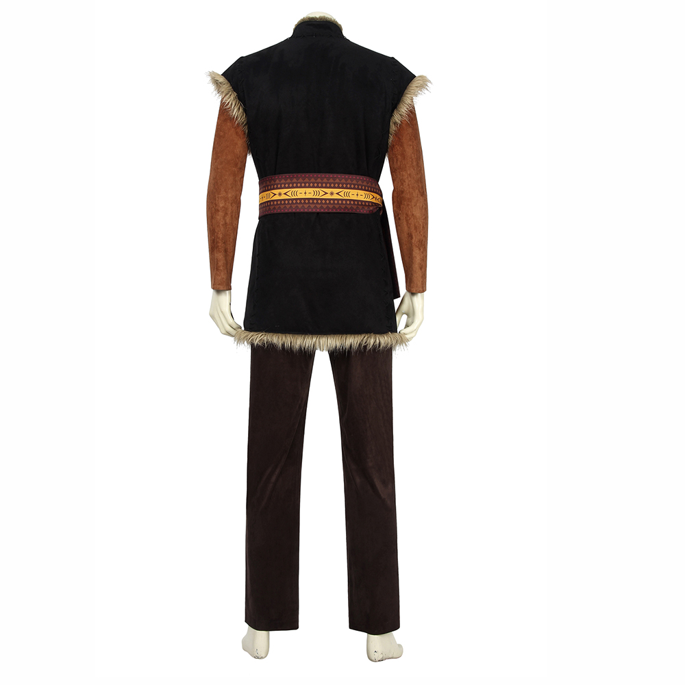  Frozen 2 Kristoff Cosplay Costume Snow Queen Fancy Suit for Adult Halloween Movie 4442