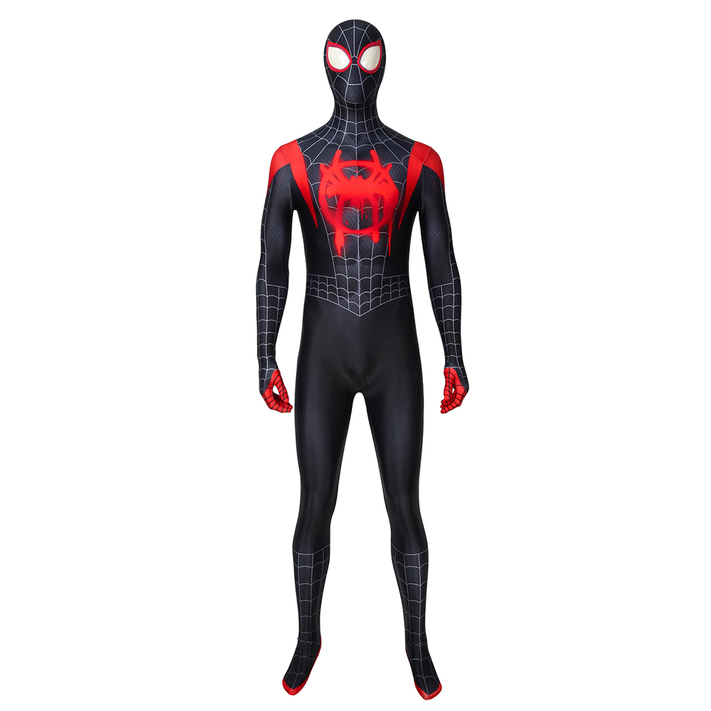 Movie Spider-Man: Into the Spider-Verse  Miles Morales Jumpsuit For Man Cosplay Costume Halloween Costume Sets J4435 