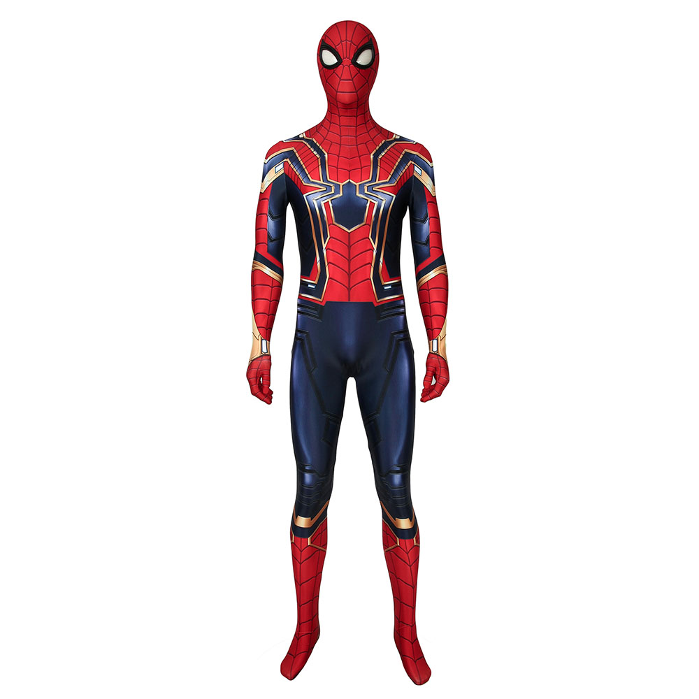 Marvel Movie Avengers: Endgame Iron Spiderman Peter·Parker Jumpsuit Cosplay Costume Halloween Costume Sets For Man J4434