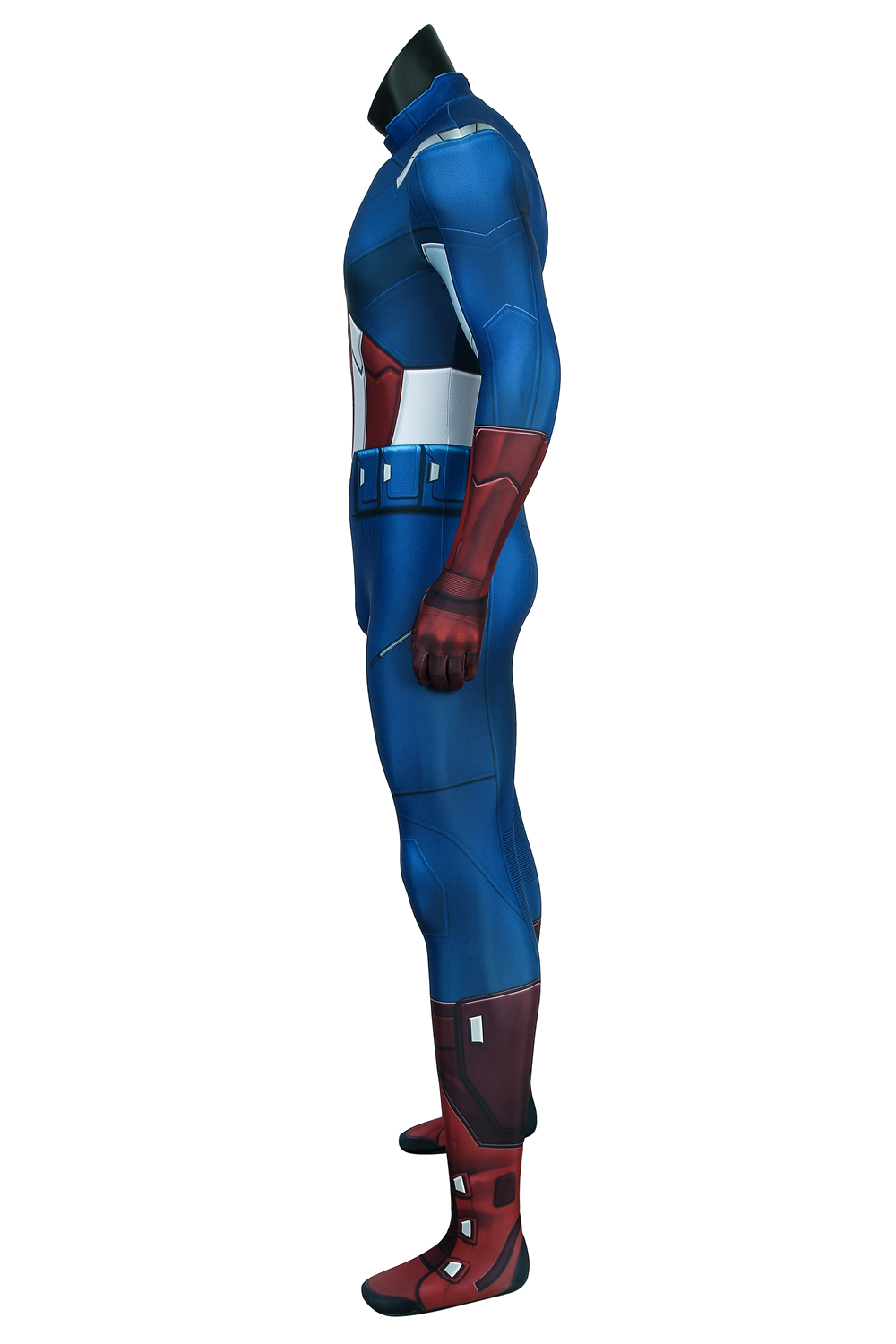 Marvel Movie The Avengers Captain America Zentai Jumpsuit Bodysuit  Cosplay Costume Halloween Costume Sets J4448