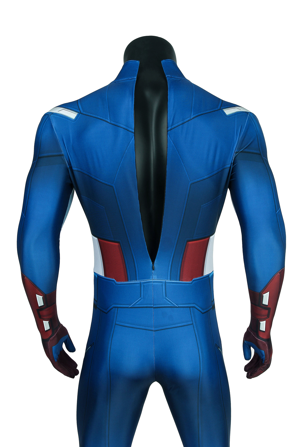 Marvel Movie The Avengers Captain America Zentai Jumpsuit Bodysuit  Cosplay Costume Halloween Costume Sets J4448