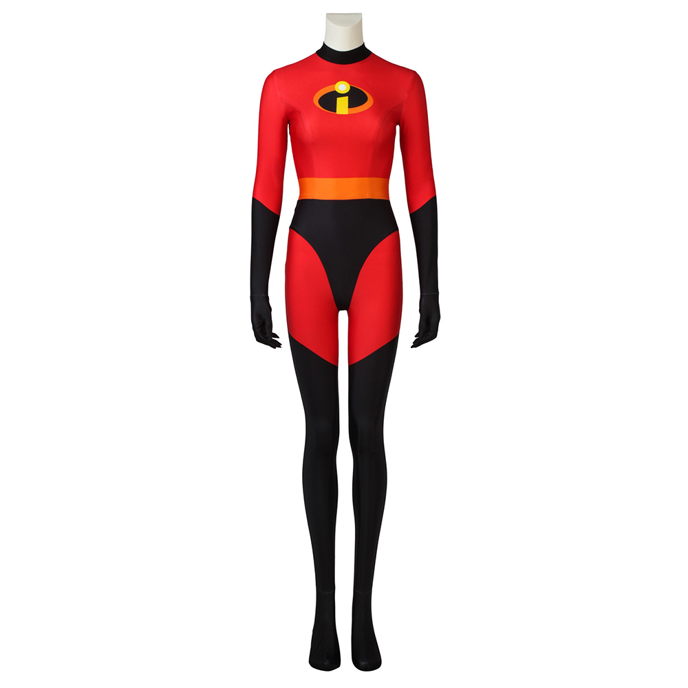 Movie Incredibles 2 Elastigirl  Helen・Parr Cosplay Costume with Patch for Women Girls Men Adults Halloween Cos Anime Outfit 