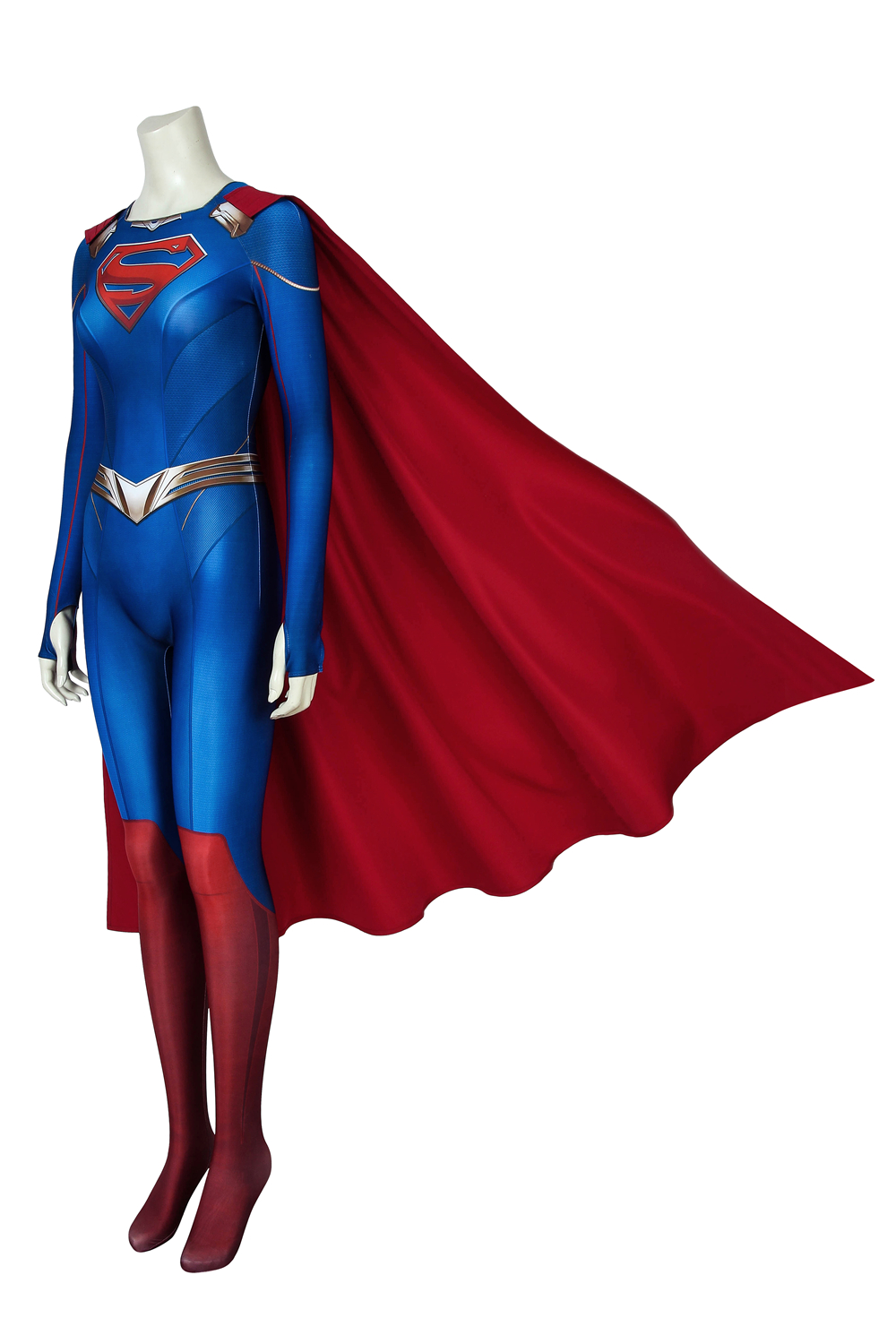 Marvel Movie Supergirl Season 5 Kara Zor-el Zentai Jumpsuit Bodysuit 3D Print Cosplay Costume J4484