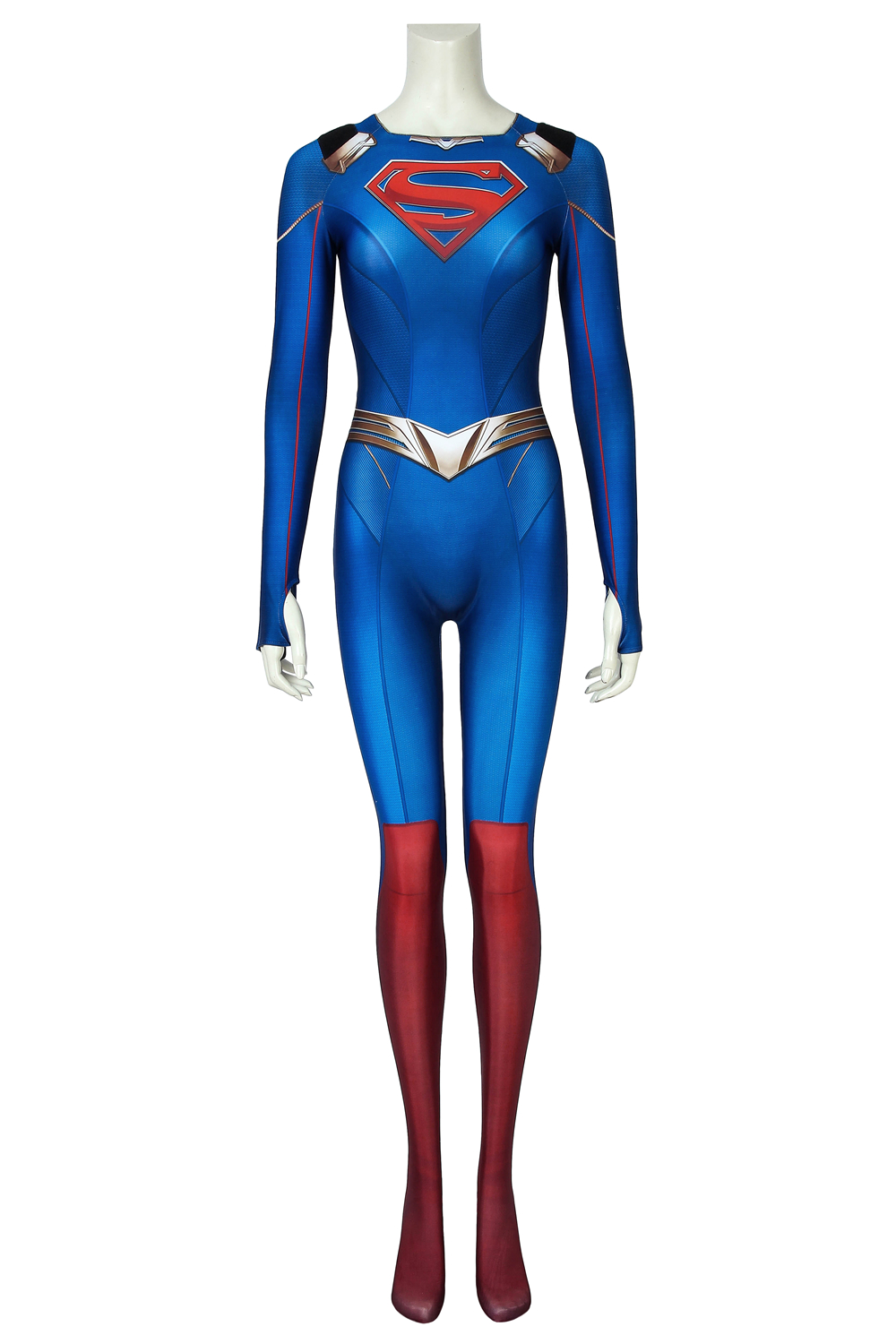 Marvel Movie Supergirl Season 5 Kara Zor-el Zentai Jumpsuit Bodysuit 3D Print Cosplay Costume J4484
