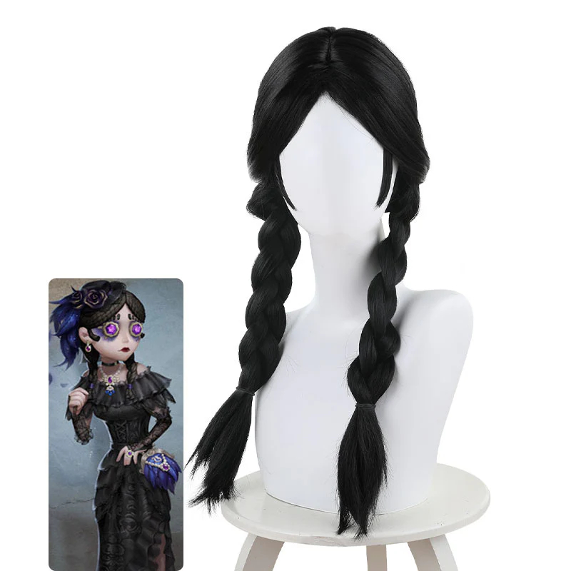 Identity V Toy Merchant Anne Lester Black Cosplay Wigs