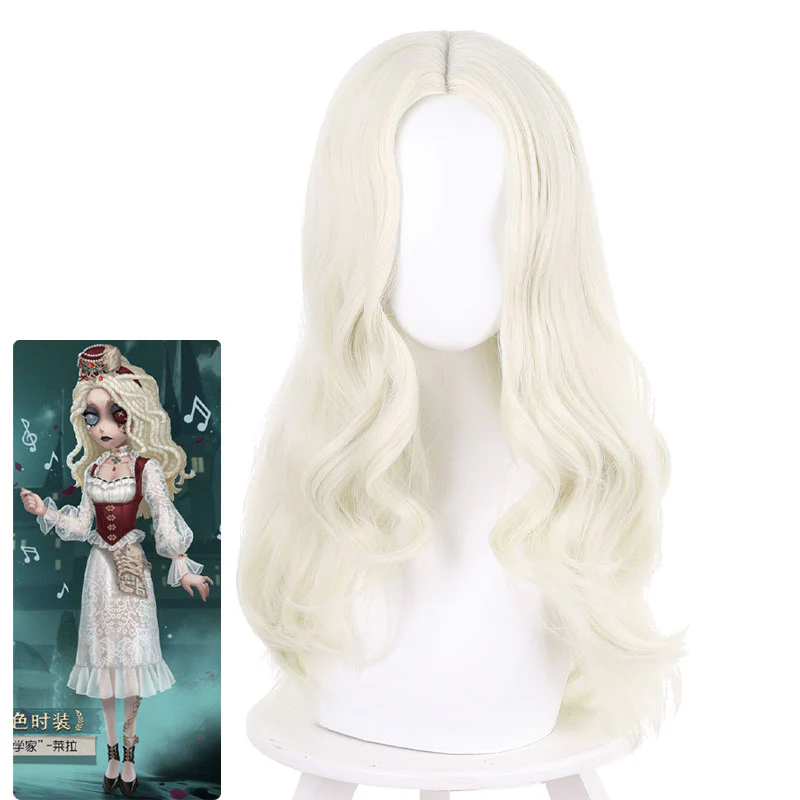Game Identity V White Day Psychologist Ada Laila Cream Yellow Cosplay Wigs
