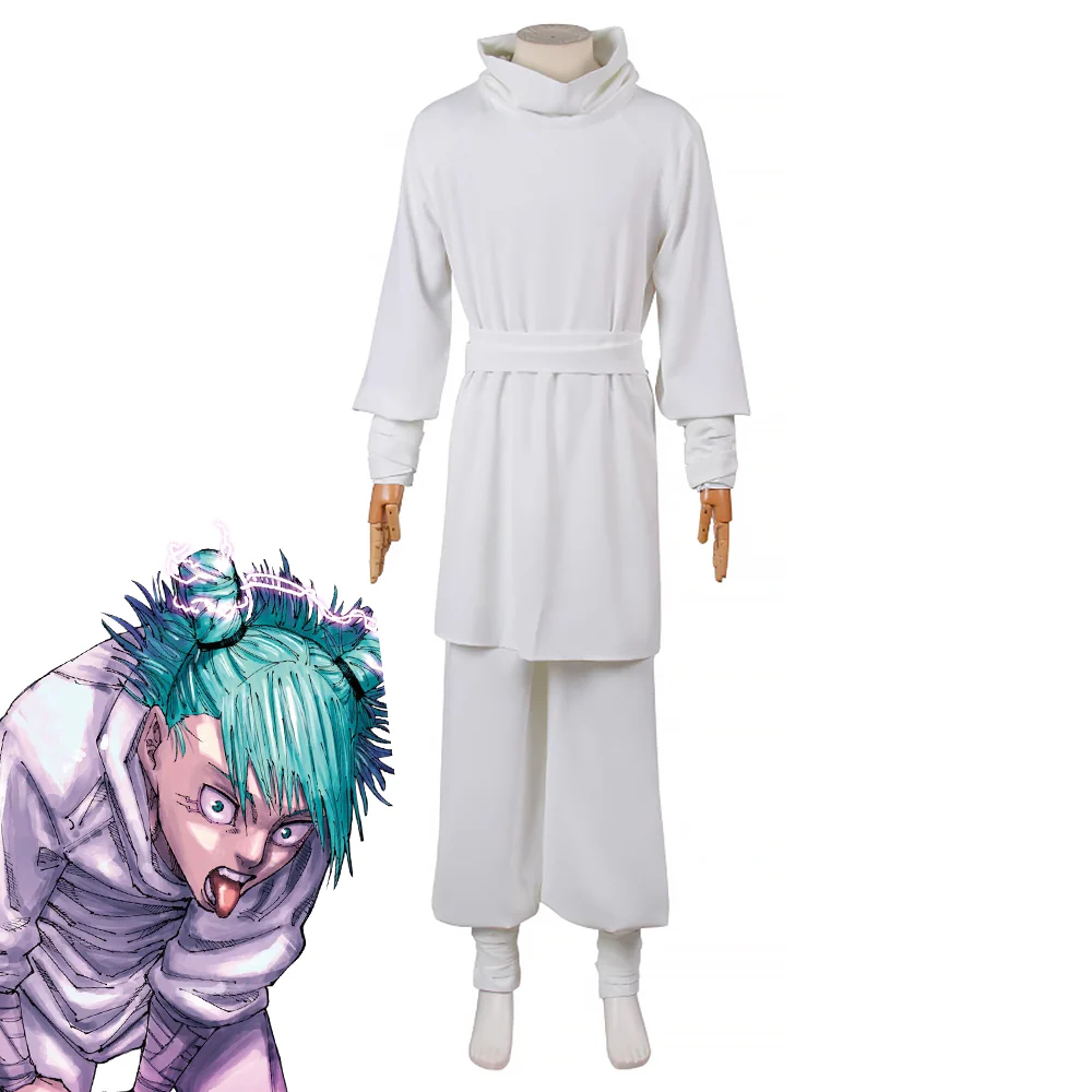 Anime Jujutsu Kaisen Kashimo Hajime Cosplay Costume White Uniforms Suit