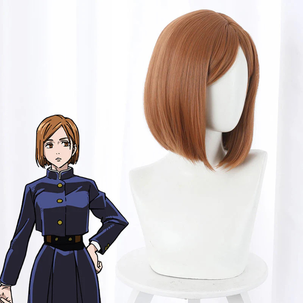 Jujutsu Kaisen Sorcery Fight Nobara Kugisaki Brown Cosplay Wig