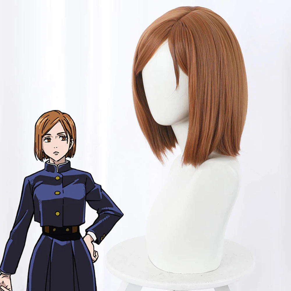 Jujutsu Kaisen Sorcery Fight Nobara Kugisaki Brown Cosplay Wig