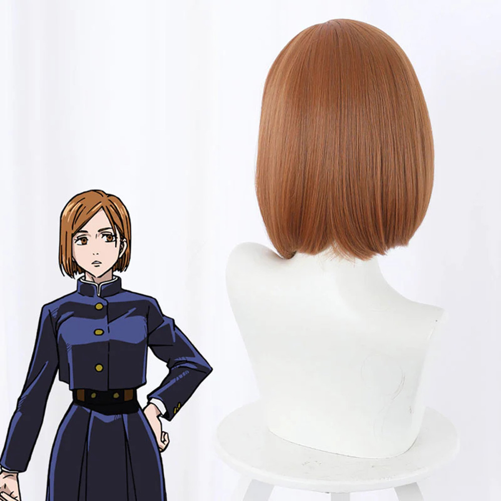 Jujutsu Kaisen Sorcery Fight Nobara Kugisaki Brown Cosplay Wig