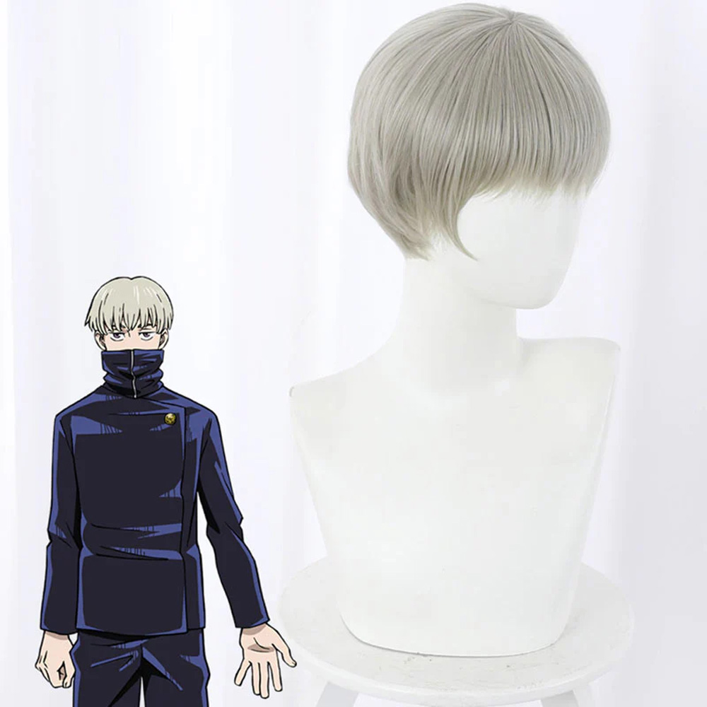 Jujutsu Kaisen Sorcery Fight Toge Inumaki Grey Cosplay Wig
