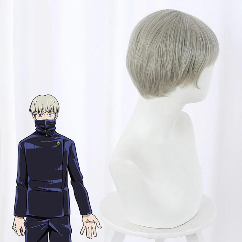 Jujutsu Kaisen Sorcery Fight Toge Inumaki Grey Cosplay Wig