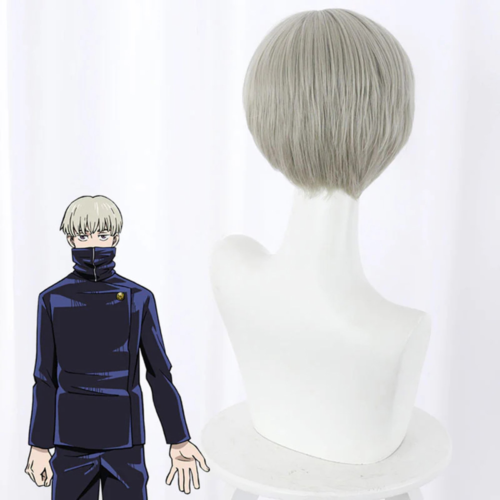 Jujutsu Kaisen Sorcery Fight Toge Inumaki Grey Cosplay Wig