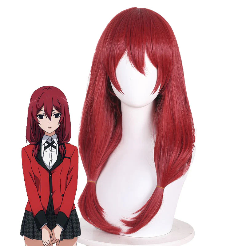 Anime Kakegurui Twin Mikura Sado Red Cosplay Wigs
