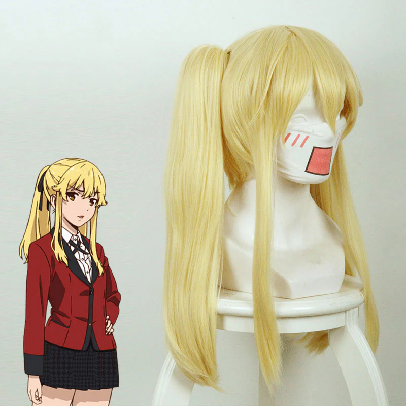 Kakegurui Compulsive Gambler Mary Saotome Meari Golden Cosplay Wig