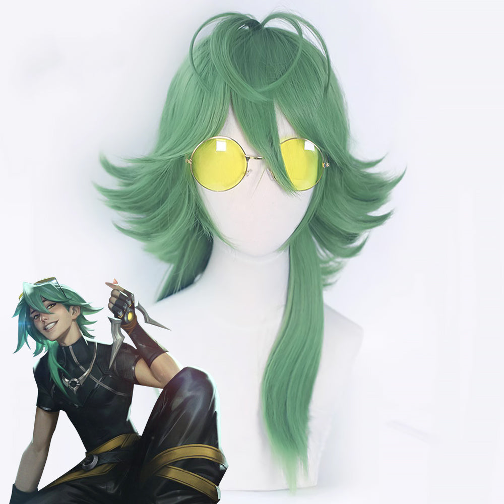 League Of Legends LOL HEARTSTEEL Ezreal EZ Green Cosplay Wig