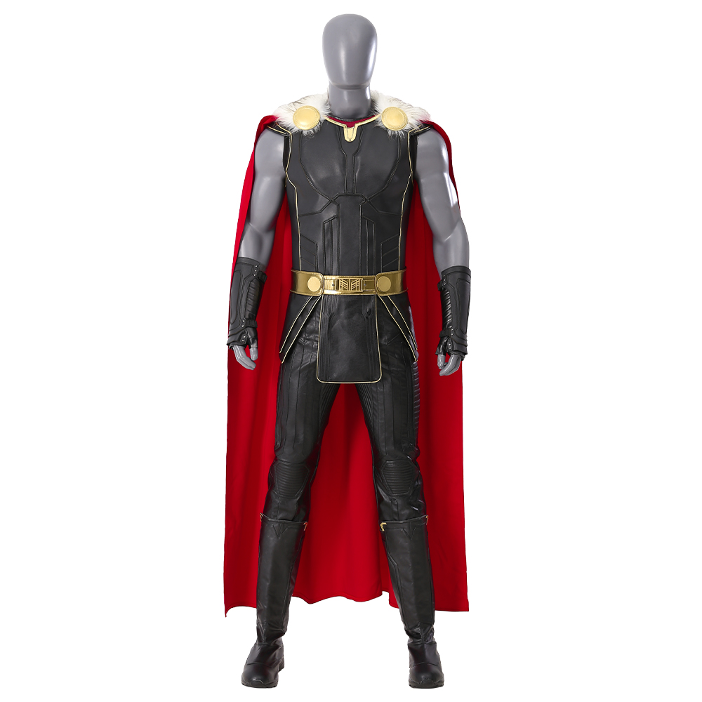 Marvel Movie Thor Love And Thunder Male Thor Odinson Black Battle Suit Halloween Cosplay Costume Full Set M20220487