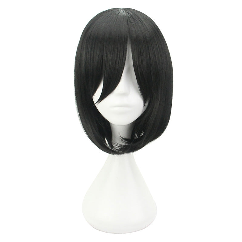 Attack on Titan Mikasa Ackerman Short Black Cosplay Wigs